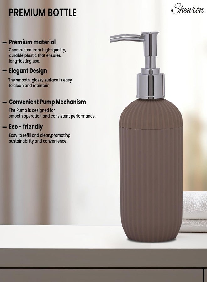SHENRON Refillable Hand Soap Dispenser 250ml | Unbreakable Liquid Soap/Shampoo/Hand wash/Sanitizer/Lotion Dispenser Plastic Bottle for Kitchen, Wash-Basin and Bathroom -250 ml (Mud) - Image 4